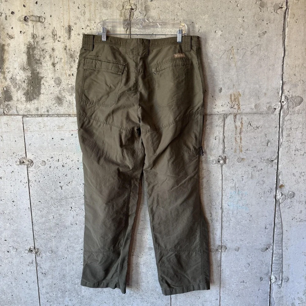 Columbia‎ Pants Mens 36x32 Green Omni-Shield Straight Leg Hiking Outdoor Travel
